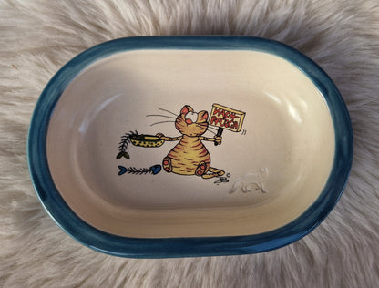 Keramik Schale für Surefeed mit Farbrand und Pucki Nachpfüsch