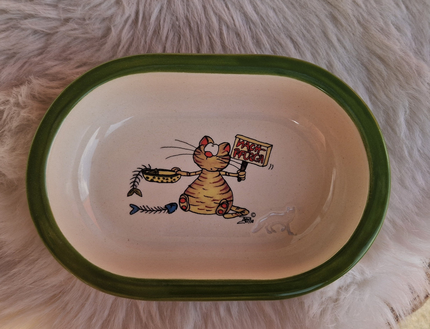 Keramik Schale für Surefeed mit Farbrand und Pucki Nachpfüsch