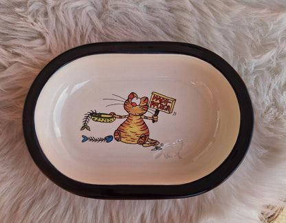 Keramik Schale für Surefeed mit Farbrand und Pucki Nachpfüsch