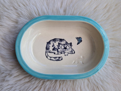 Keramik Schale für Surefeed mit Farbrand "Finn - unser König der Langeweile