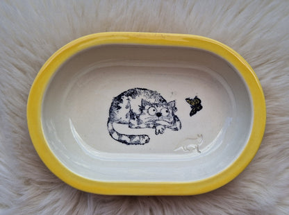 Keramik Schale für Surefeed mit Farbrand "Finn - unser König der Langeweile