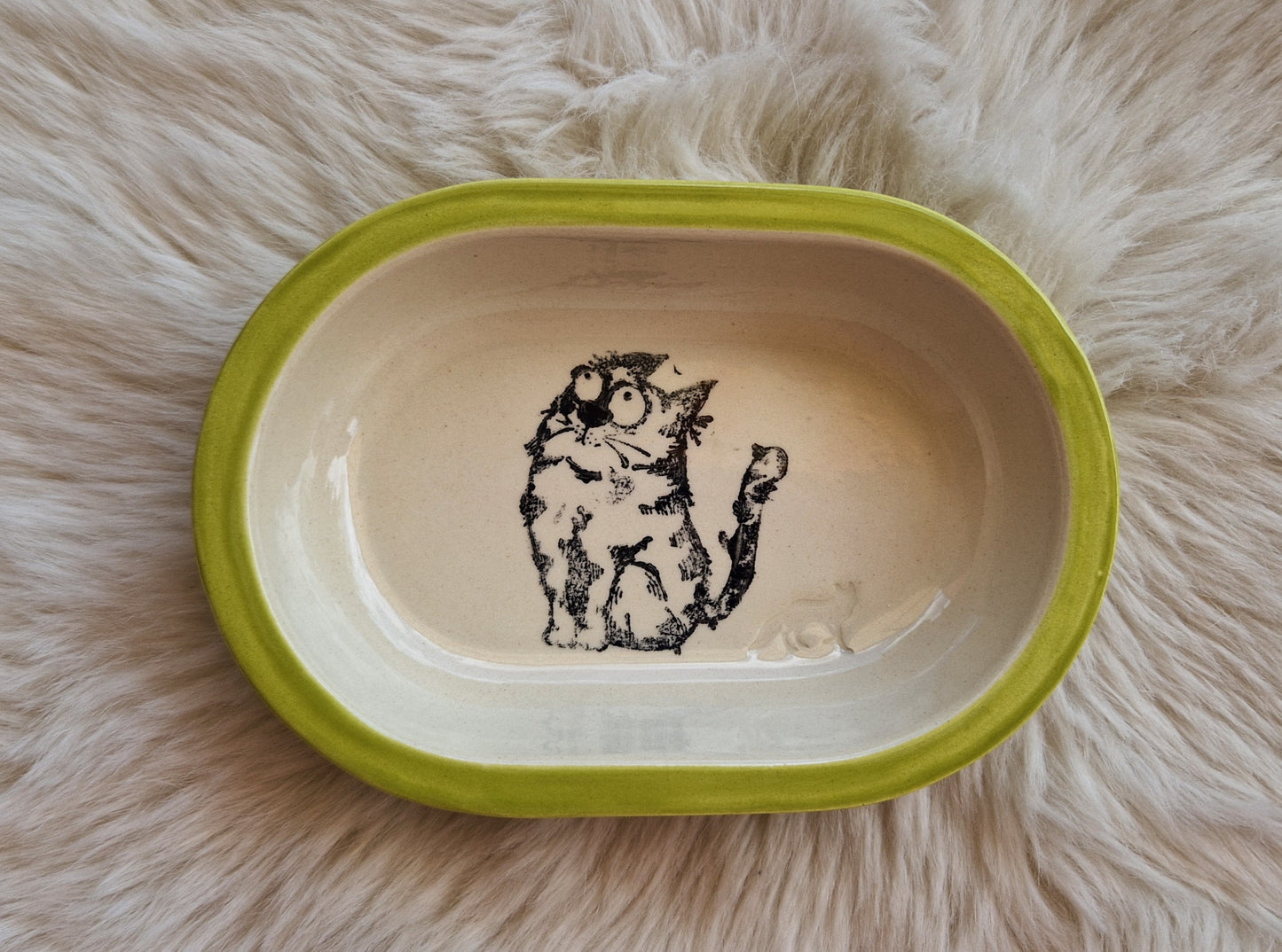 Keramik Schale für Surefeed mit Farbrand "Finns Bitte - Bitte, nur ein kleines Stückchen!"