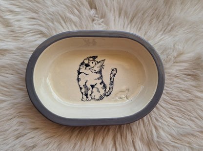 Keramik Schale für Surefeed mit Farbrand "Finns Bitte - Bitte, nur ein kleines Stückchen!"