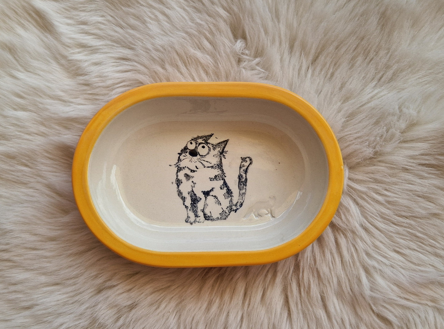 Keramik Schale für Surefeed mit Farbrand "Finns Bitte - Bitte, nur ein kleines Stückchen!"