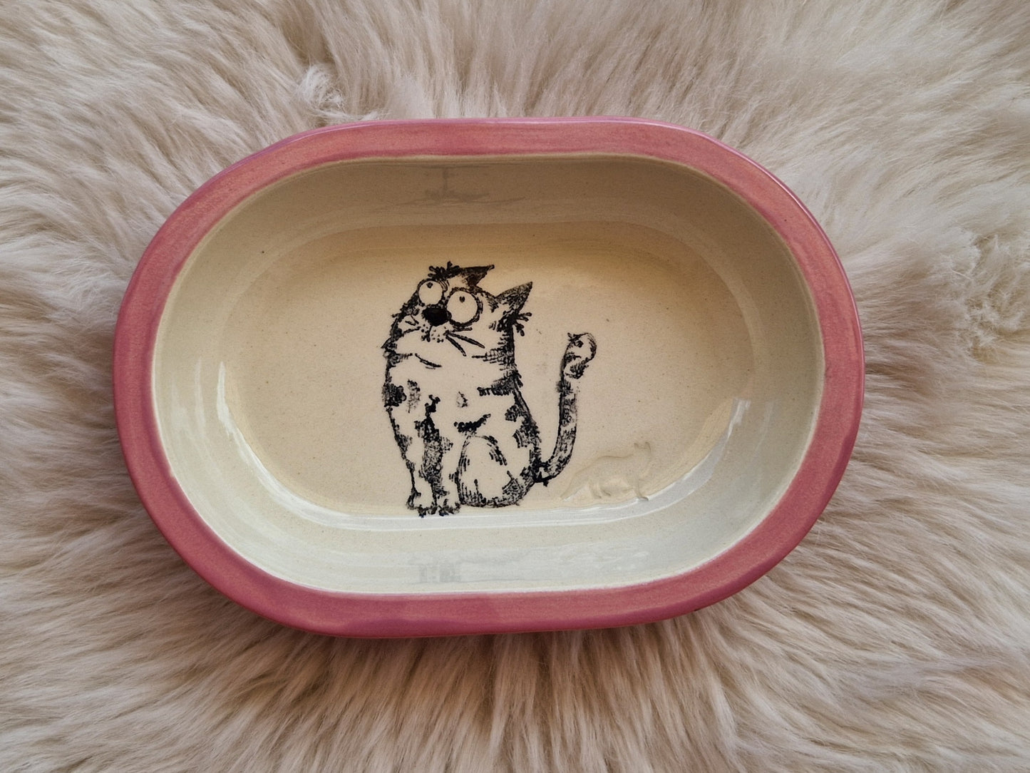 Keramik Schale für Surefeed mit Farbrand "Finns Bitte - Bitte, nur ein kleines Stückchen!"