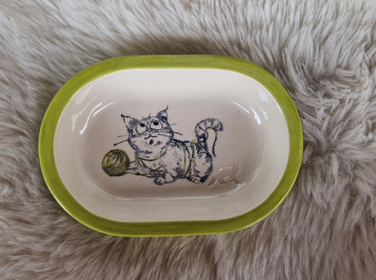 Keramik Schale für Surefeed mit Farbrand "Finn im Woll-Paradies"