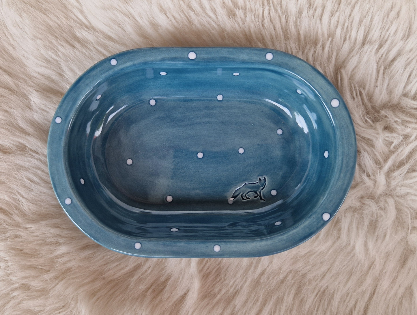 Keramik Schale für Surefeed gepunktet