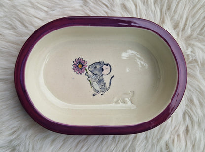 Keramik Schale für Surefeed mit Farbrand und diversen Mausmotiven