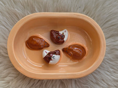 Keramik-Antischlingnapf für Katzen – Landmotive