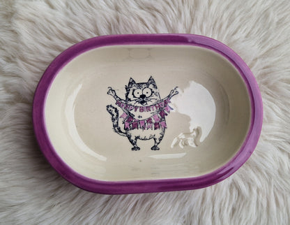 Keramik Schale für Surefeed mit Farbrand "Finn feiert Geburtstag"