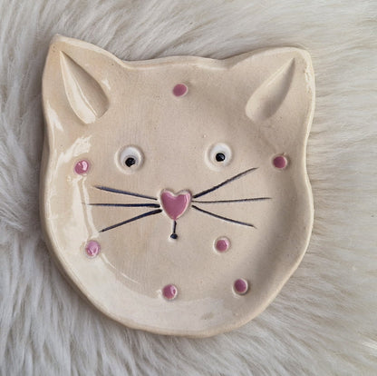 Katzenschleckteller in Katzenkopf-Form