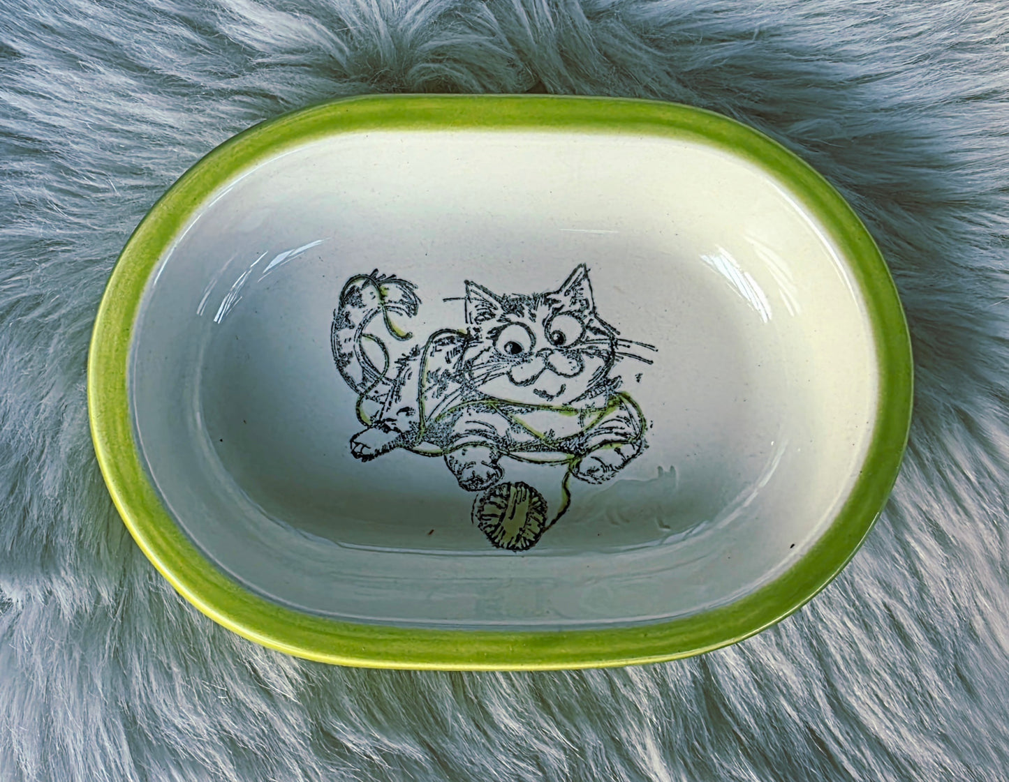 Keramik Schale für Surefeed mit Farbrand "Finn im Woll-Paradies"