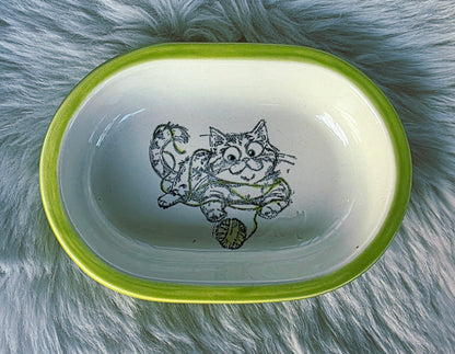 Keramik Schale für Surefeed mit Farbrand "Finn im Woll-Paradies"