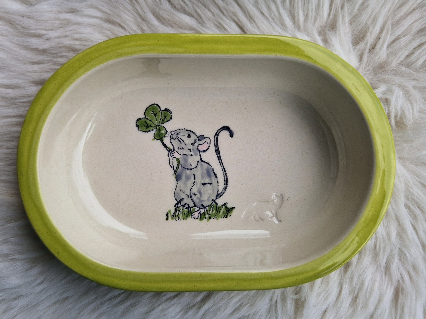 Keramik Schale für Surefeed mit Farbrand und diversen Mausmotiven