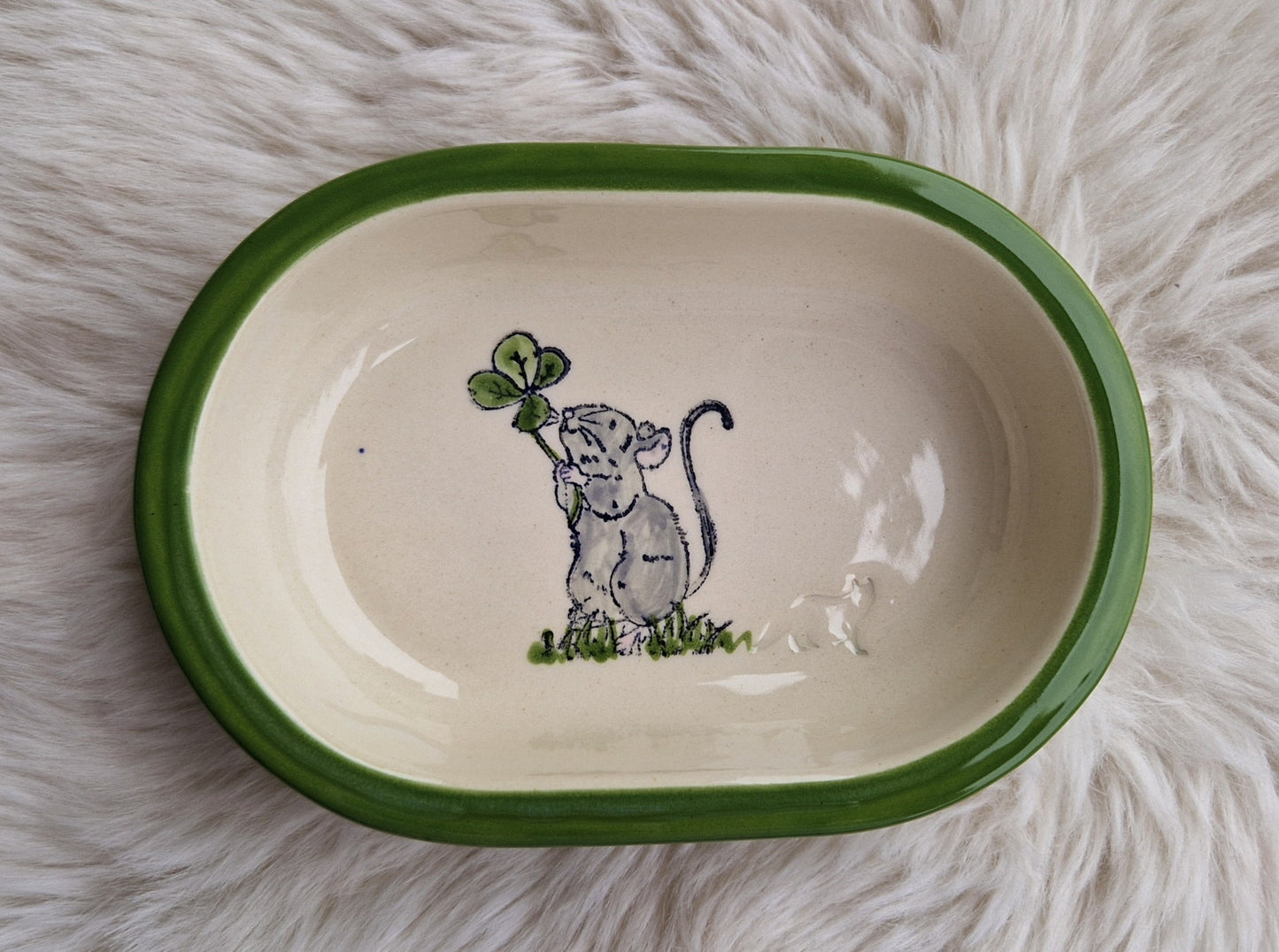 Keramik Schale für Surefeed mit Farbrand und diversen Mausmotiven