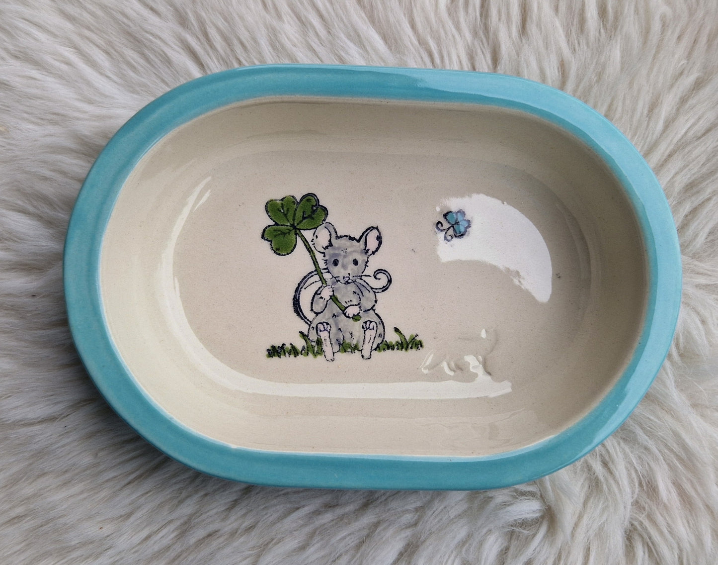 Keramik Schale für Surefeed mit Farbrand und diversen Mausmotiven