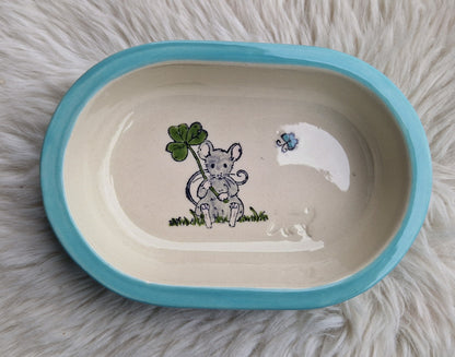 Keramik Schale für Surefeed mit Farbrand und diversen Mausmotiven