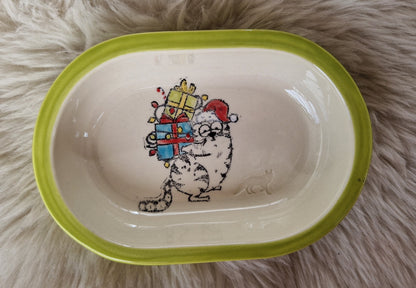 Keramik Schale für Surefeed mit Farbrand "Finn der Geschenkeschlepper"