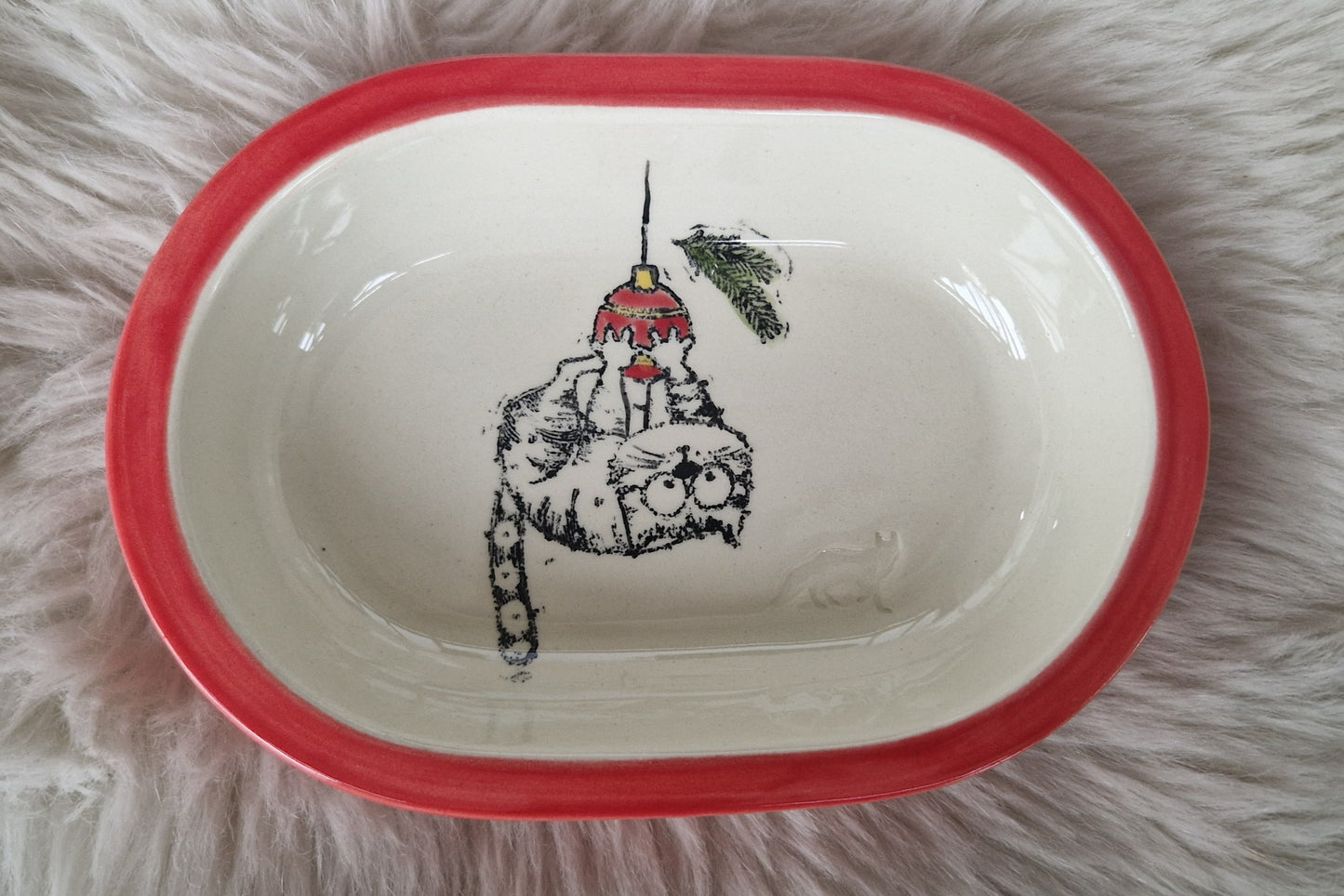 Keramik Schale für Surefeed mit Farbrand "Finn zwischen Kugel und Chaos"