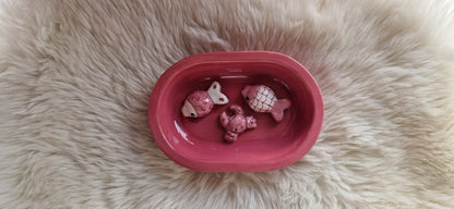 Keramik-Antischlingnapf für Katzen – Meeresbewohner