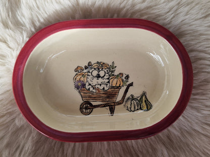 Keramik Schale für Surefeed mit Farbrand "Finn auf Erntetour"