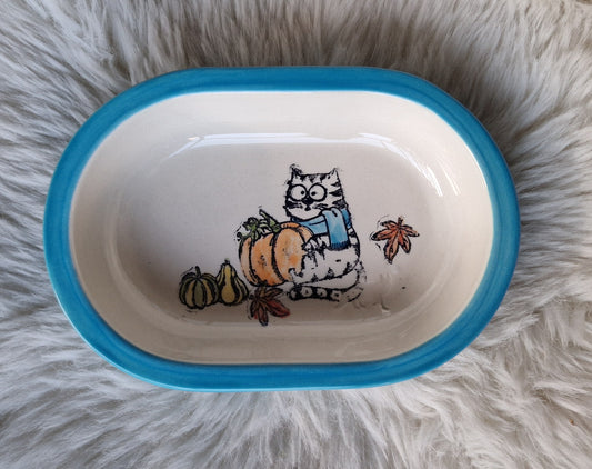 Keramik Schale für Surefeed mit Farbrand "Finn im Kürbisfieber"