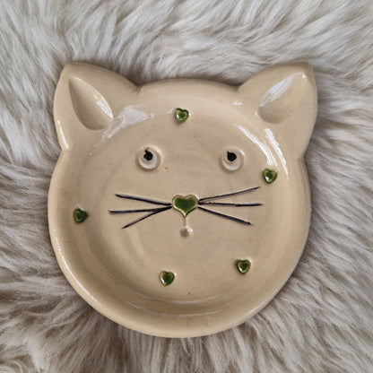 Katzenschleckteller in Katzenkopf-Form