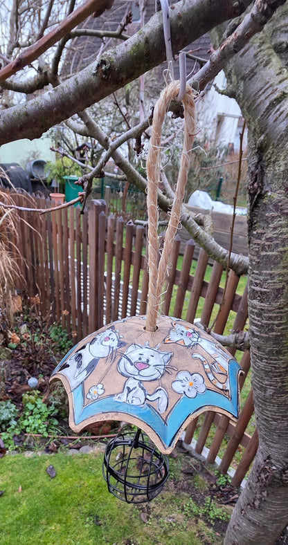 Meisenknödelschirme aus frostfester Keramik