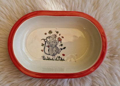 Keramik Schale für Surefeed mit Farbrand und diversen Mausmotiven