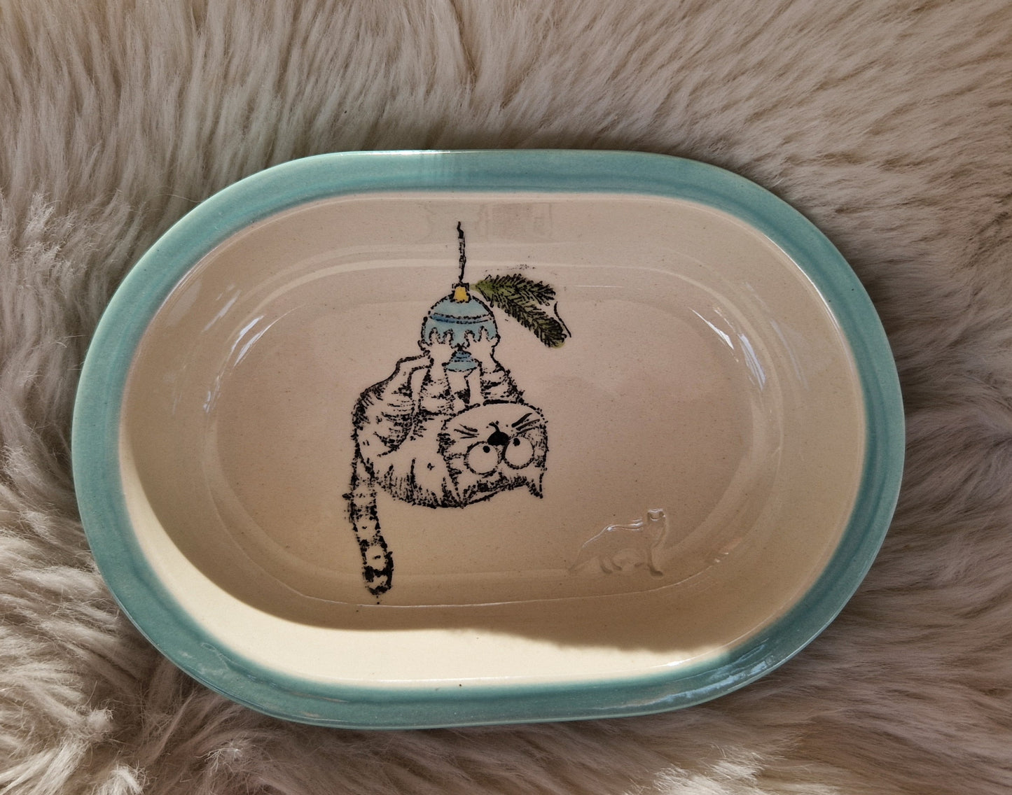 Keramik Schale für Surefeed mit Farbrand "Finn zwischen Kugel und Chaos"