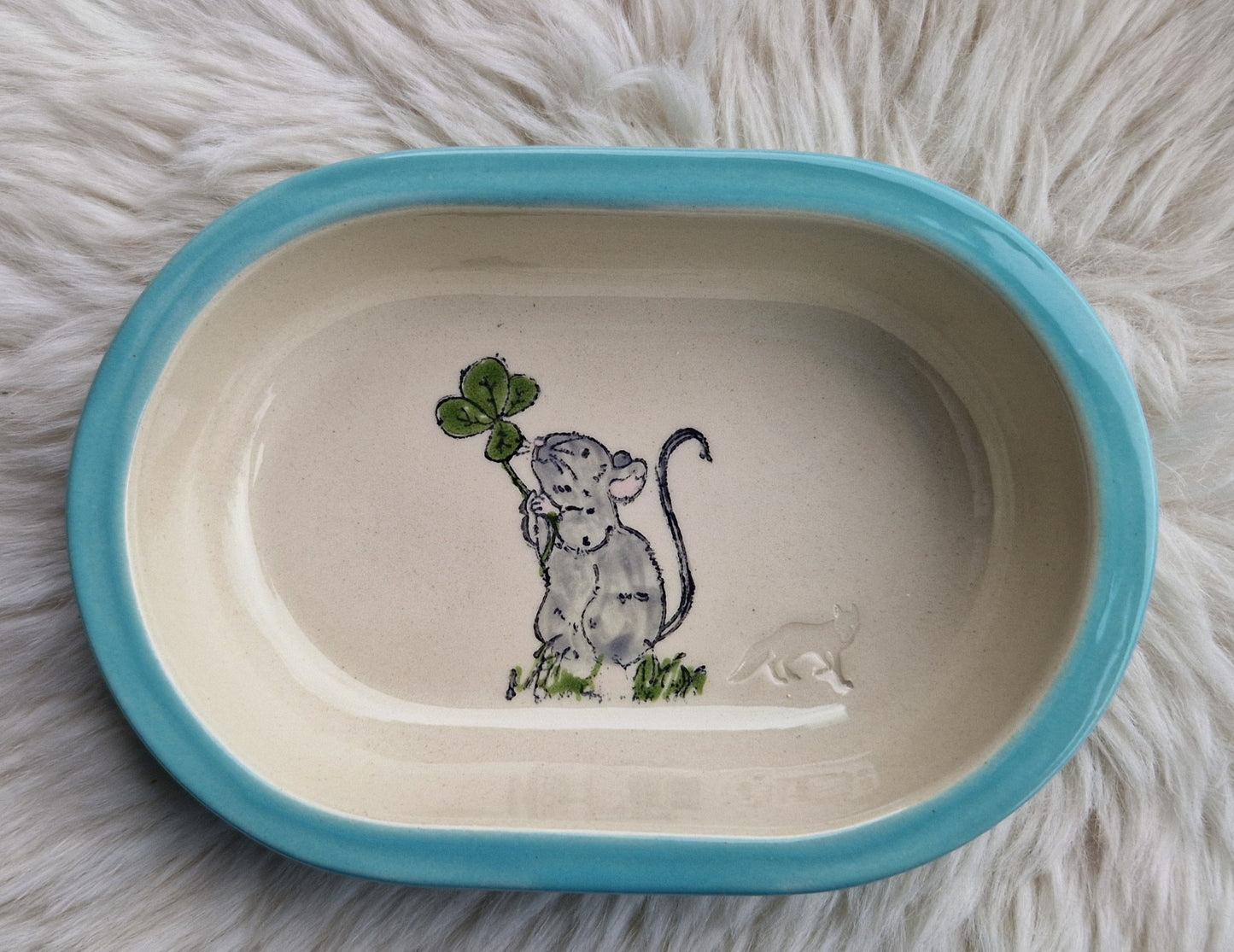 Keramik Schale für Surefeed mit Farbrand und diversen Mausmotiven