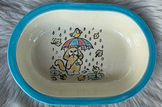 Keramik Schale für Surefeed mit Farbrand "Fussel und das Sauwetter"