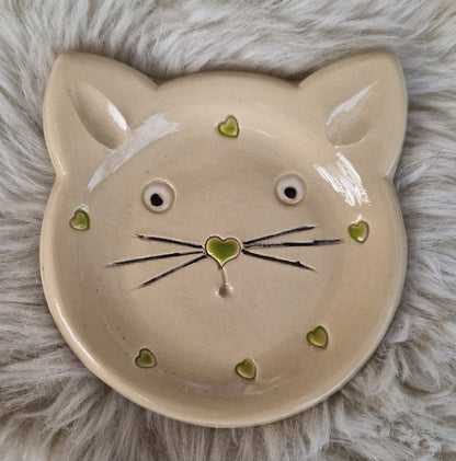 Katzenschleckteller in Katzenkopf-Form