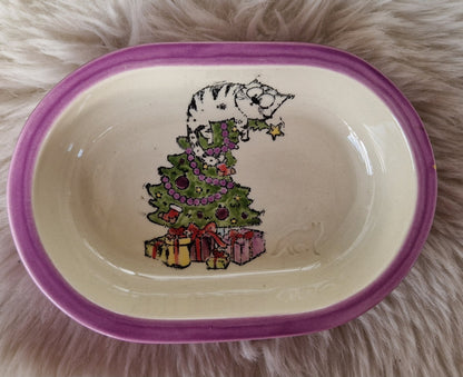 Keramik Schale für Surefeed mit Farbrand "Finn's festliche Kletterpartie"