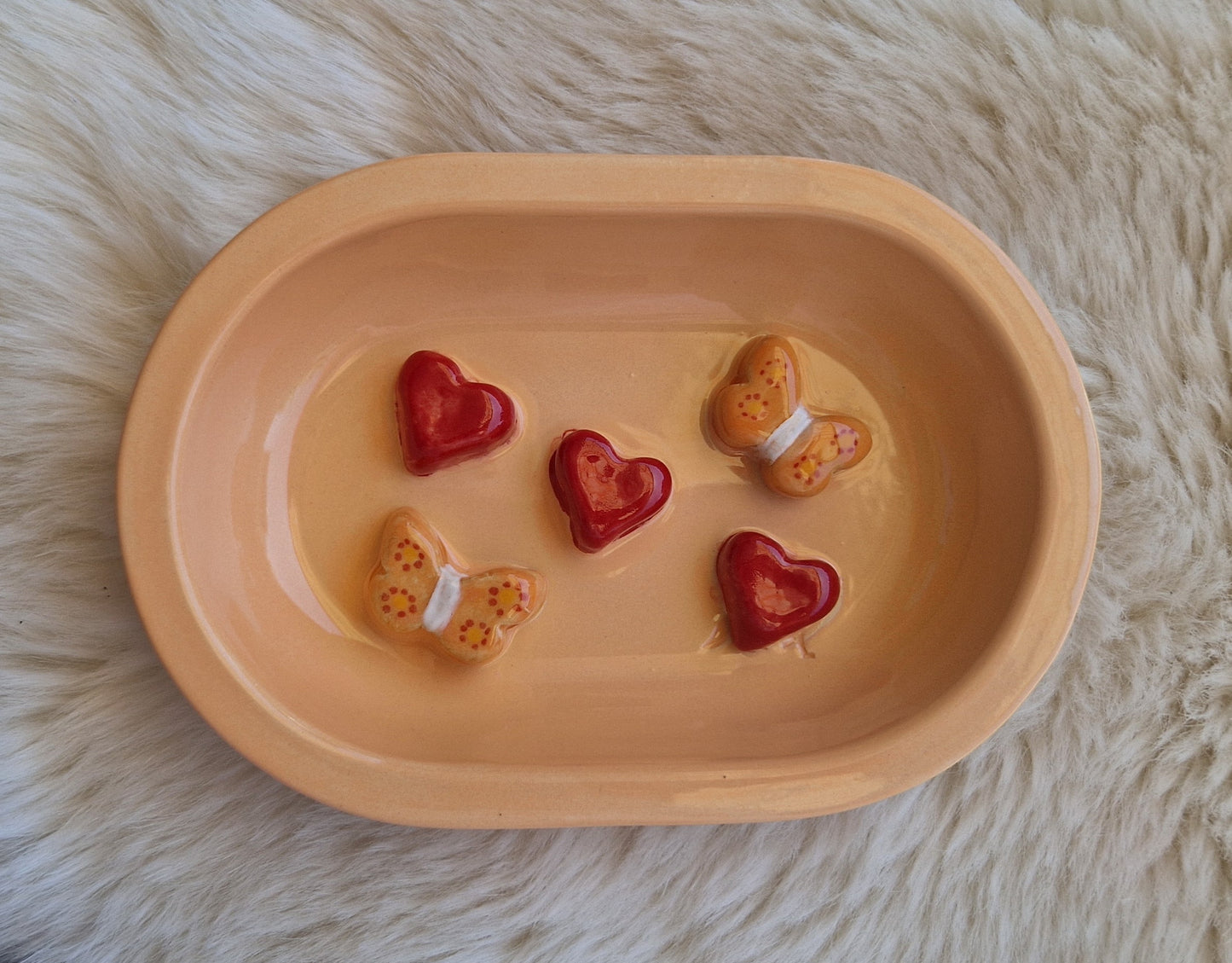 Keramik-Antischlingnapf für Katzen – Landmotive