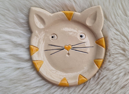 Katzenschleckteller in Katzenkopf-Form