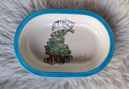 Keramik Schale für Surefeed mit Farbrand "Finn's festliche Kletterpartie"