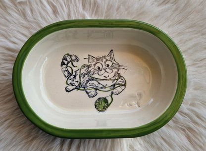 Keramik Schale für Surefeed mit Farbrand "Finn im Woll-Paradies"