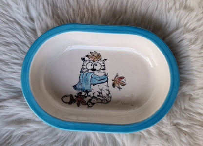 Keramik Schale für Surefeed mit Farbrand "Finn's kuscheliger Herbst"