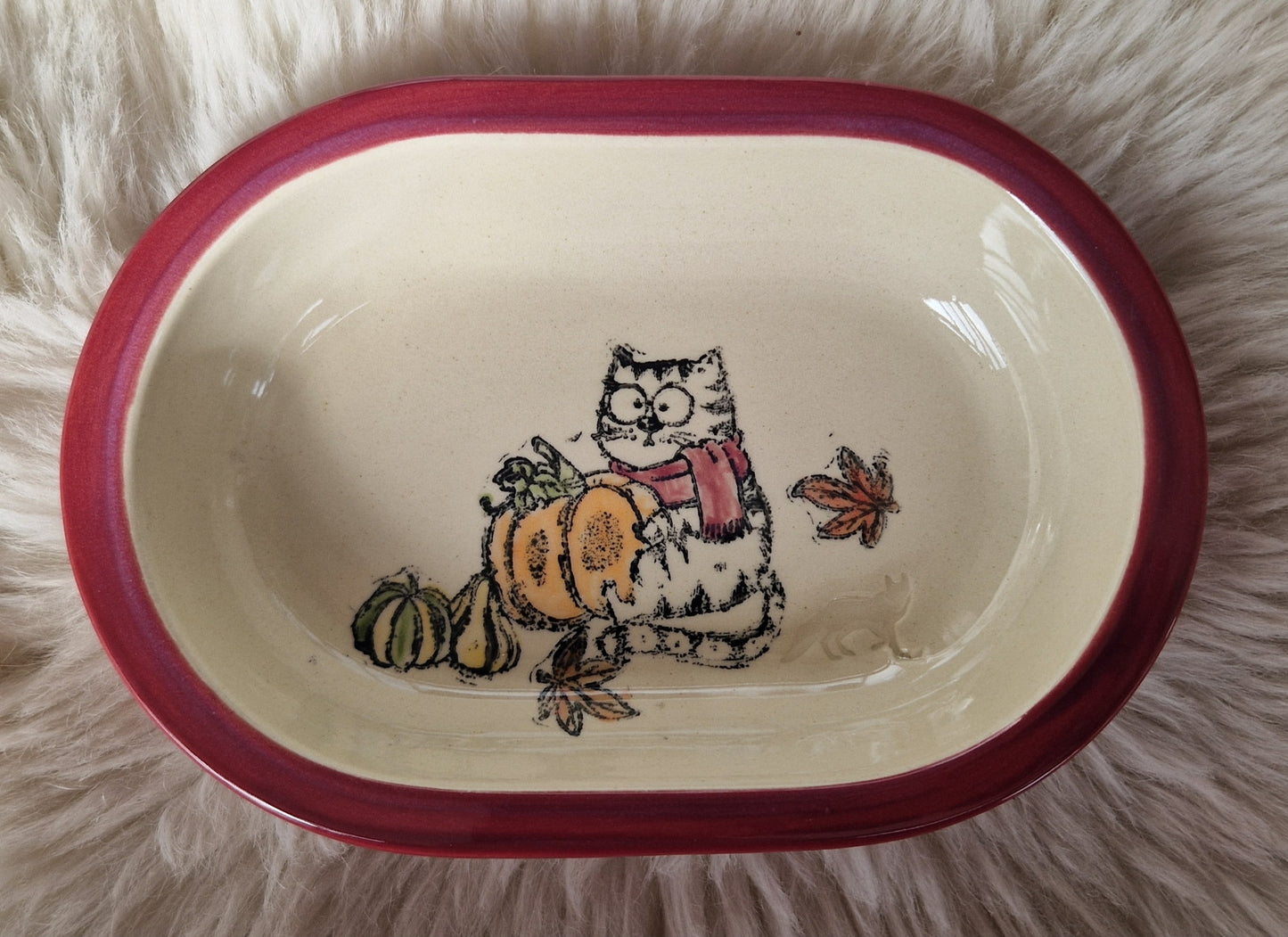 Keramik Schale für Surefeed mit Farbrand "Finn im Kürbisfieber"