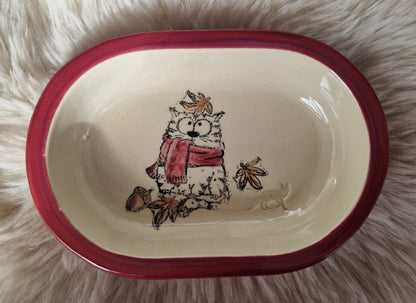 Keramik Schale für Surefeed mit Farbrand "Finn's kuscheliger Herbst"