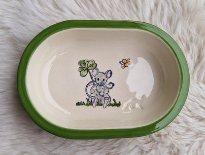 Keramik Schale für Surefeed mit Farbrand und diversen Mausmotiven