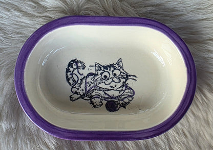 Keramik Schale für Surefeed mit Farbrand "Finn im Woll-Paradies"