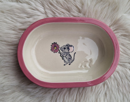 Keramik Schale für Surefeed mit Farbrand und diversen Mausmotiven